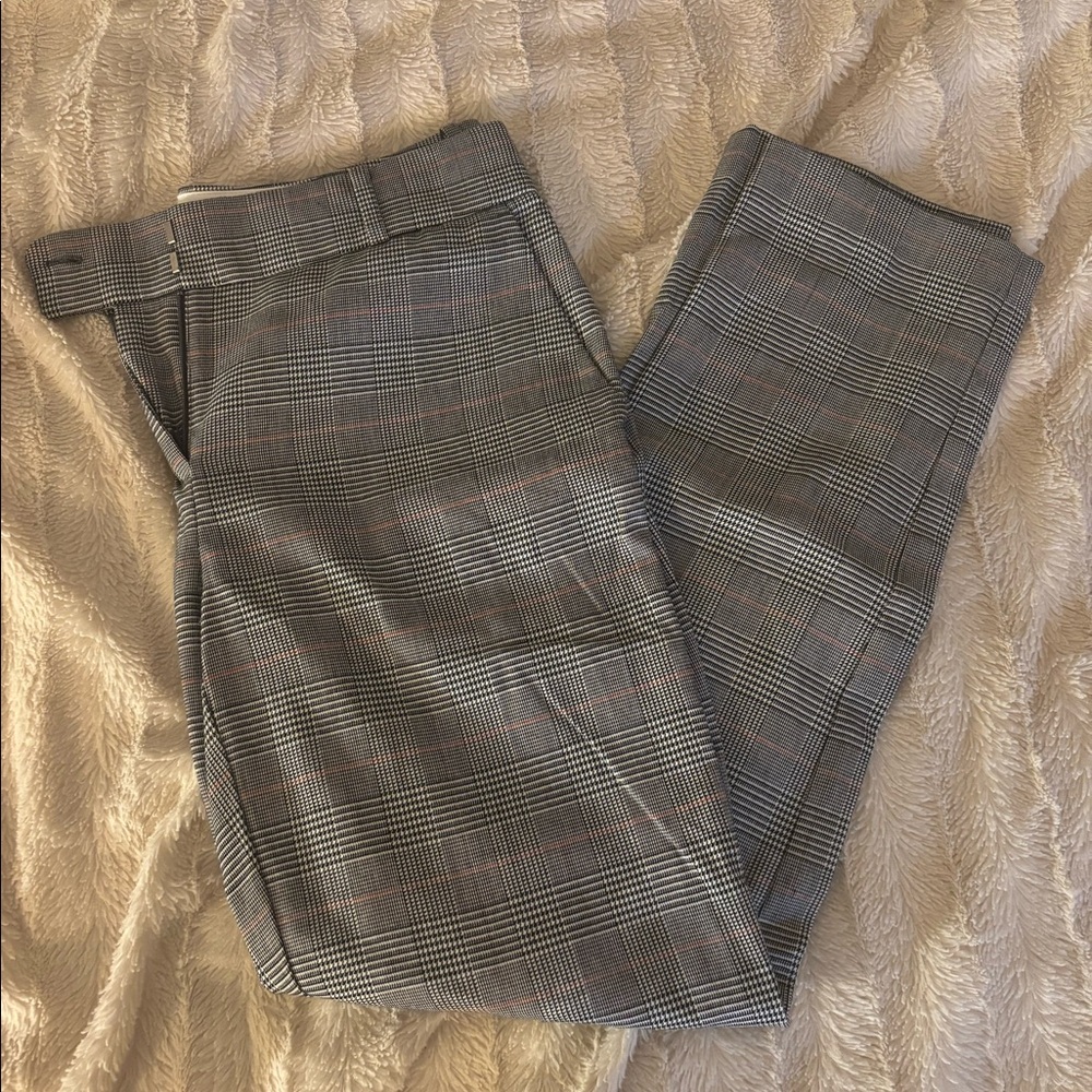 Loft Women’s Slim fit pants. Gray with orange stripe